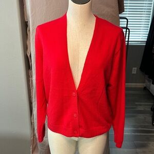 a new day Vibrant Red Women's Cardigan Sweater
